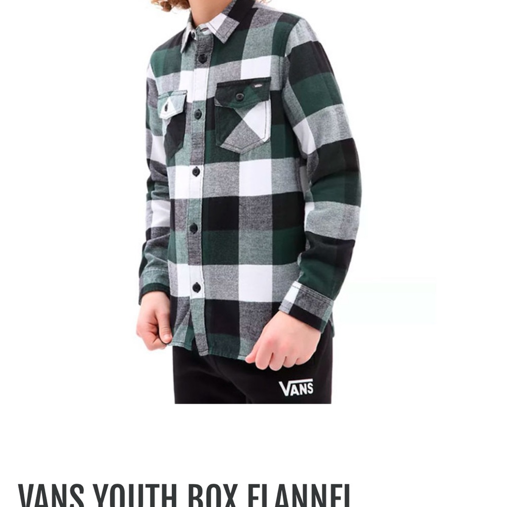 Vans Youth Box Flannel Shirt - Size Small (7/8)